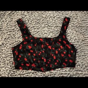 Black Cherry Bustier Crop